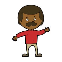 cartoon dad waving N8