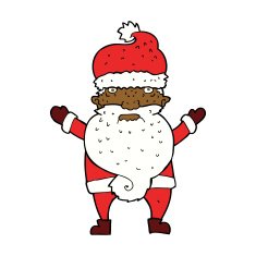 cartoon grumpy santa N8
