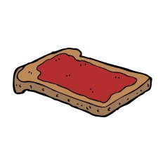 cartoon jam on toast N7