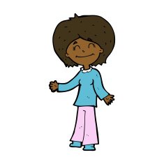 cartoon happy woman N210