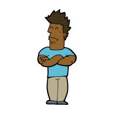 cartoon sulking man N7