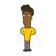 cartoon bored man N31