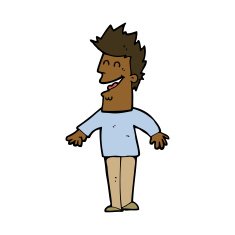 cartoon happy man N384