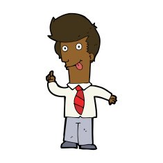 cartoon office man with crazy idea N9