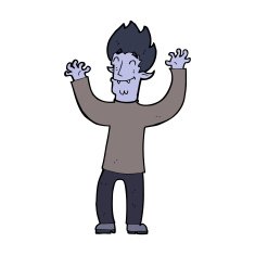 cartoon happy vampire man N24