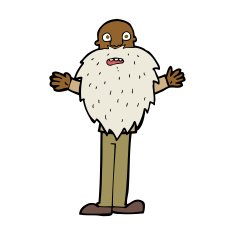 cartoon bearded old man N32