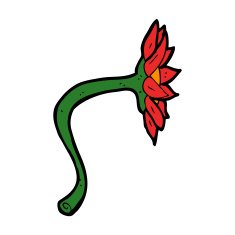 cartoon flower N358