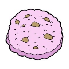pink cookie cartoon N7