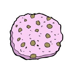 pink cookie cartoon N8