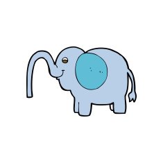 cartoon elephant squirting water N15