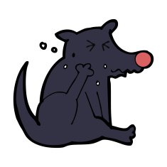 Cartoon Dog Scratching N10
