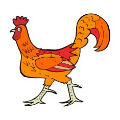 cartoon cockerel N25