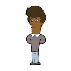 cartoon jaded man N15