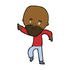 cartoon worried old man pointing N8
