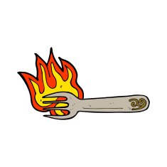 cartoon fork symbol N4