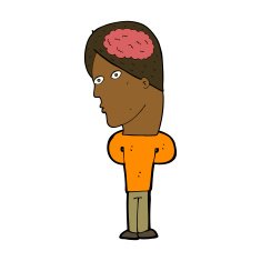 cartoon man with big brain N8