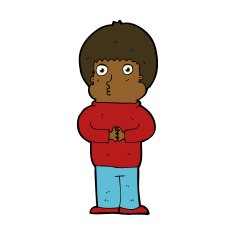 cartoon shy boy N17