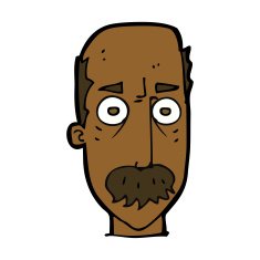 Cartoon Man With Mustache N87