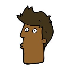 cartoon surprised man N121