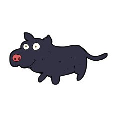 cartoon happy little dog N8