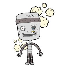 cartoon funny robot N69