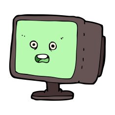 Cartoon Computer Screen N24