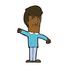 cartoon angry man N85