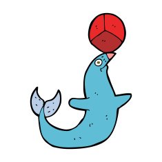 cartoon performing seal N8