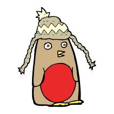 cartoon robin in hat N11