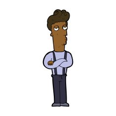 cartoon unimpressed man N8