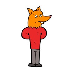 cartoon fox man N37