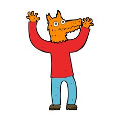 cartoon fox man N39