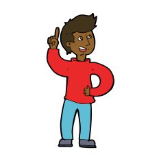 cartoon man with idea N132