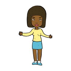 cartoon annoyed woman N150