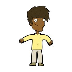 cartoon happy man N387