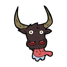 Cartoon Cow Face N7