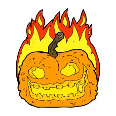 cartoon spooky pumpkin N18