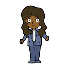 cartoon friendly business woman N7