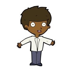 cartoon happy boy N203