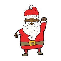 cartoon angry santa claus N16