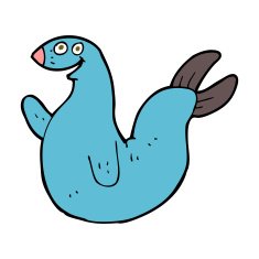 cartoon happy seal N15