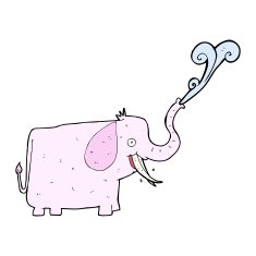 cartoon happy elephant N11
