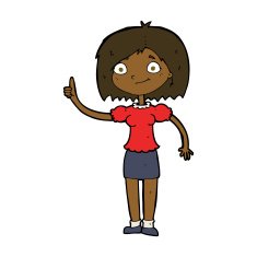 cartoon woman with idea N208