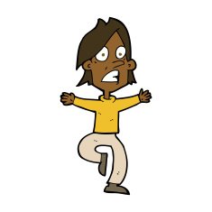cartoon panicking man N17