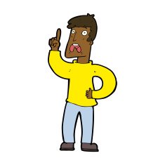 cartoon man with complaint N5