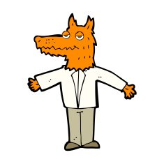 Cartoon Wolf N86