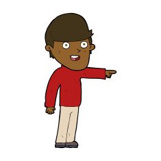 cartoon pointing man N88