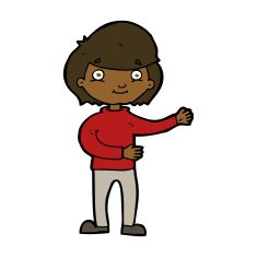cartoon happy person N26