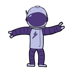 Cartoon Astronaut N114