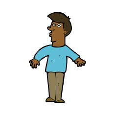 cartoon surprised man N122